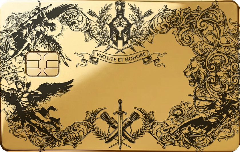 Regal Crest metal card, engraved stainless steel by Metacards (view 3 of 7)
