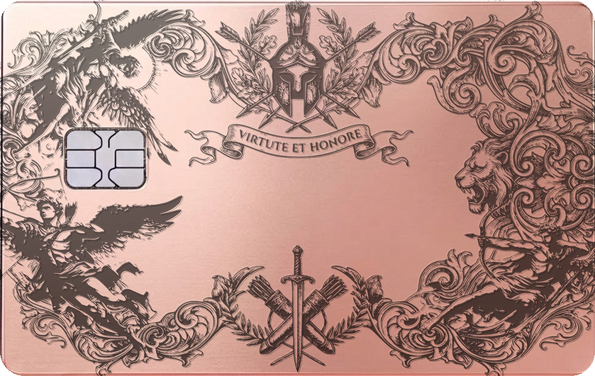 Regal Crest metal card, engraved stainless steel by Metacards (view 4 of 7)