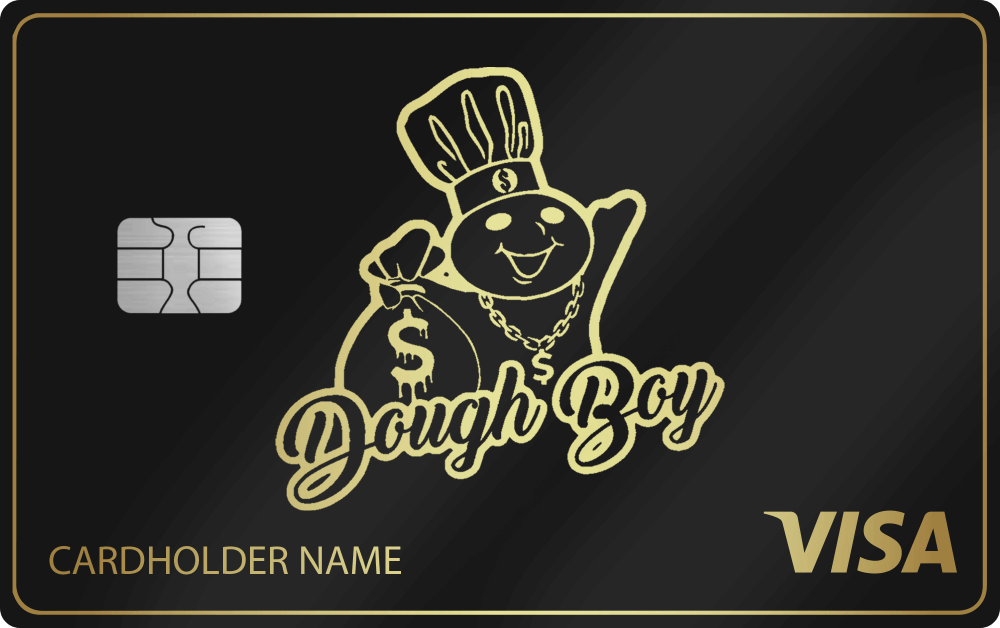 Dough Boy metal card, engraved stainless steel by Metacards