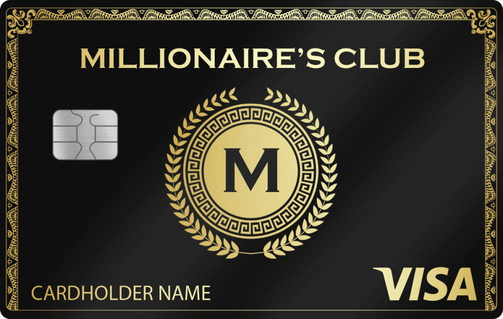 Millionaire's Club metal card, engraved stainless steel by Metacards
