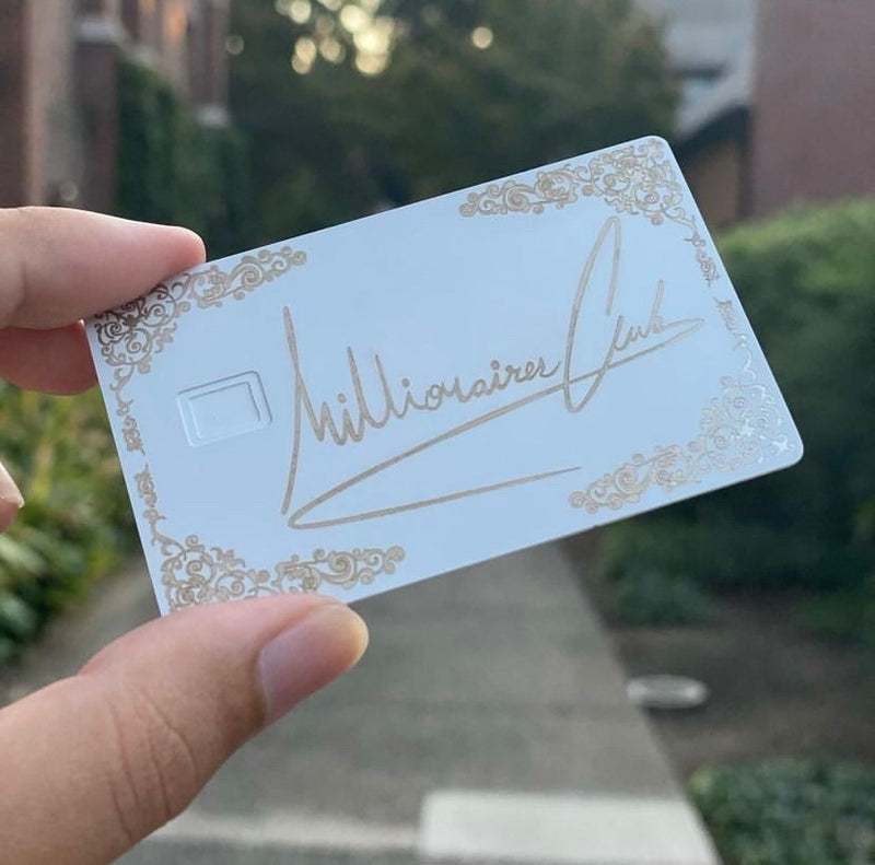 Signature script, white and gold