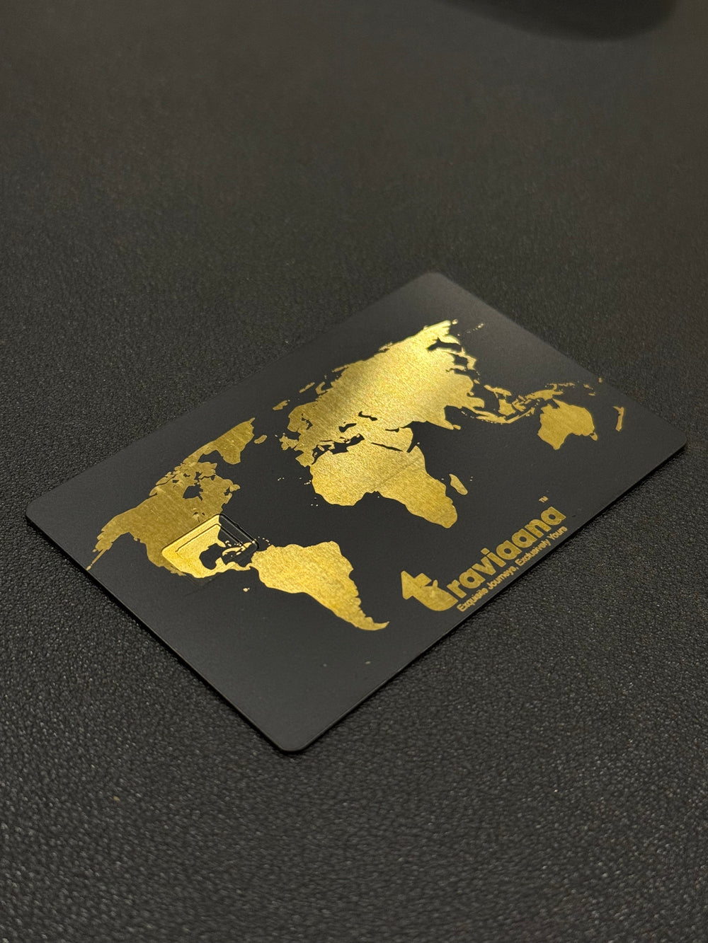 World-map card, made for a travel brand
