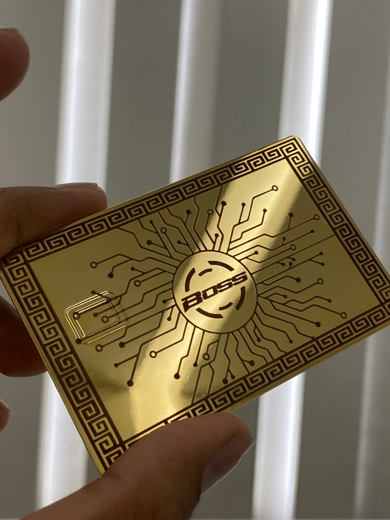 Circuit pattern, glossy gold
