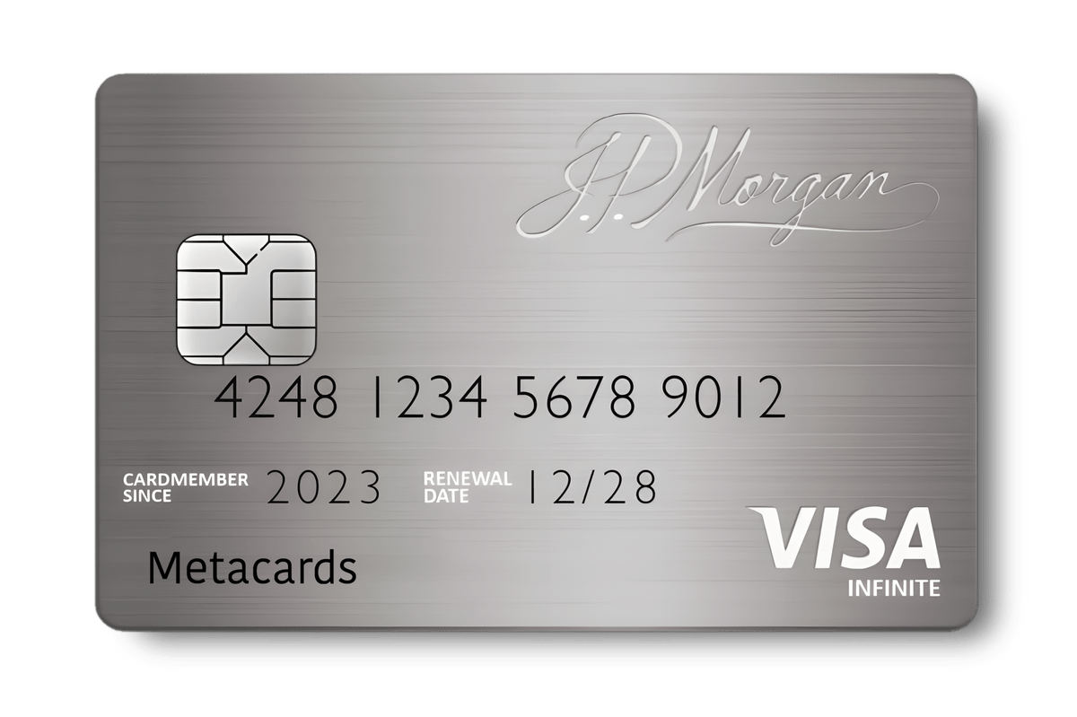 Palladium silver metal credit card, engraved stainless steel by Metacards