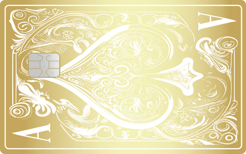 Ace of Spades metal card, engraved stainless steel by Metacards