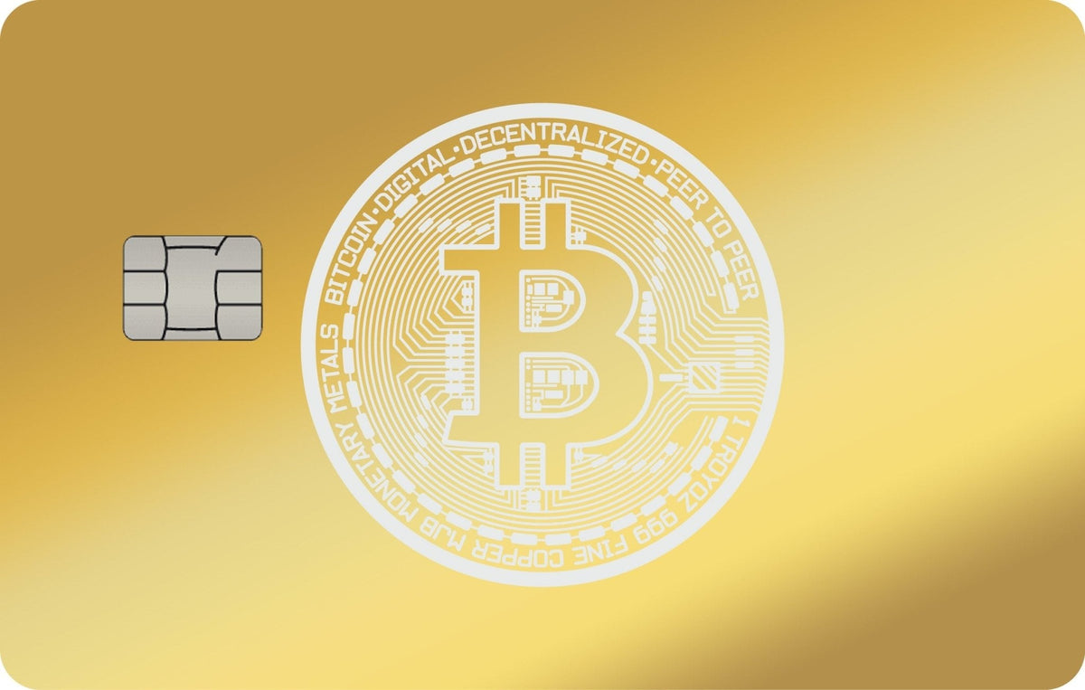 Bitcoin Gold metal card, engraved stainless steel by Metacards (view 1 of 6)