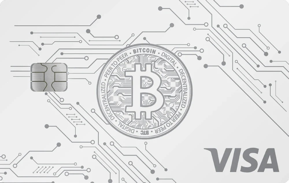 Bitcoin Circuit metal card in White, engraved stainless steel by Metacards