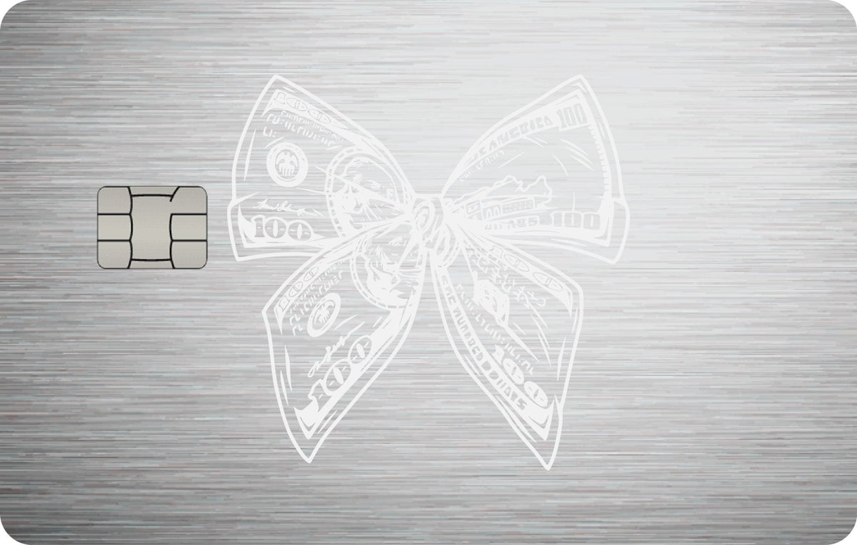 Bow of Money metal card, engraved stainless steel by Metacards (view 4 of 6)