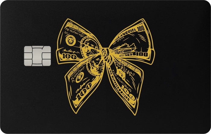 Bow of Money metal card, engraved stainless steel by Metacards (view 1 of 6)