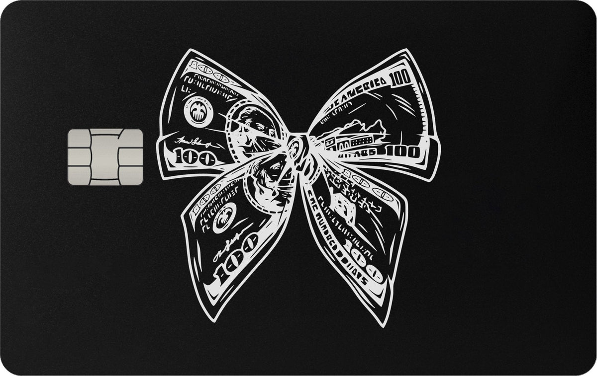 Bow of Money metal card, engraved stainless steel by Metacards (view 6 of 6)
