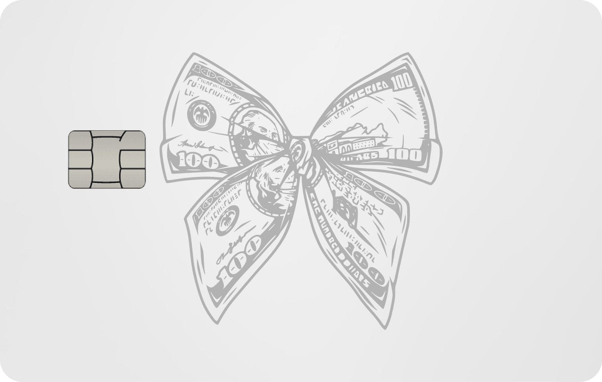 Bow of Money metal card, engraved stainless steel by Metacards (view 5 of 6)