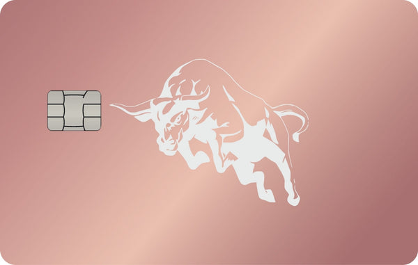 Bull metal card, engraved stainless steel by Metacards (view 1 of 5)