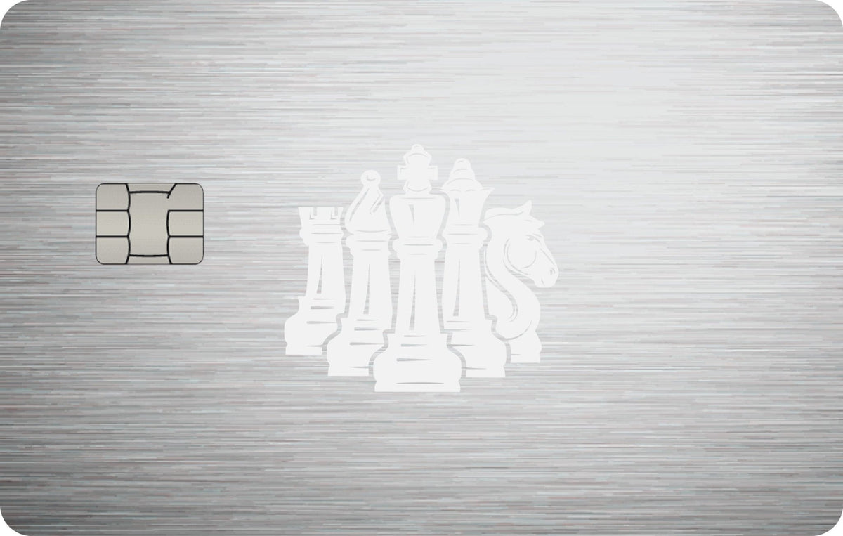 Chess metal card, engraved stainless steel by Metacards (view 4 of 6)