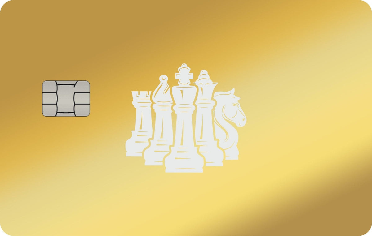 Chess metal card, engraved stainless steel by Metacards (view 3 of 6)