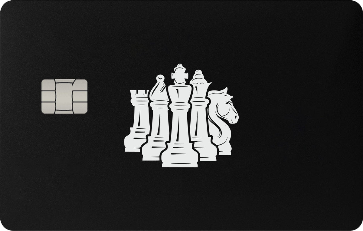 Chess metal card, engraved stainless steel by Metacards (view 5 of 6)
