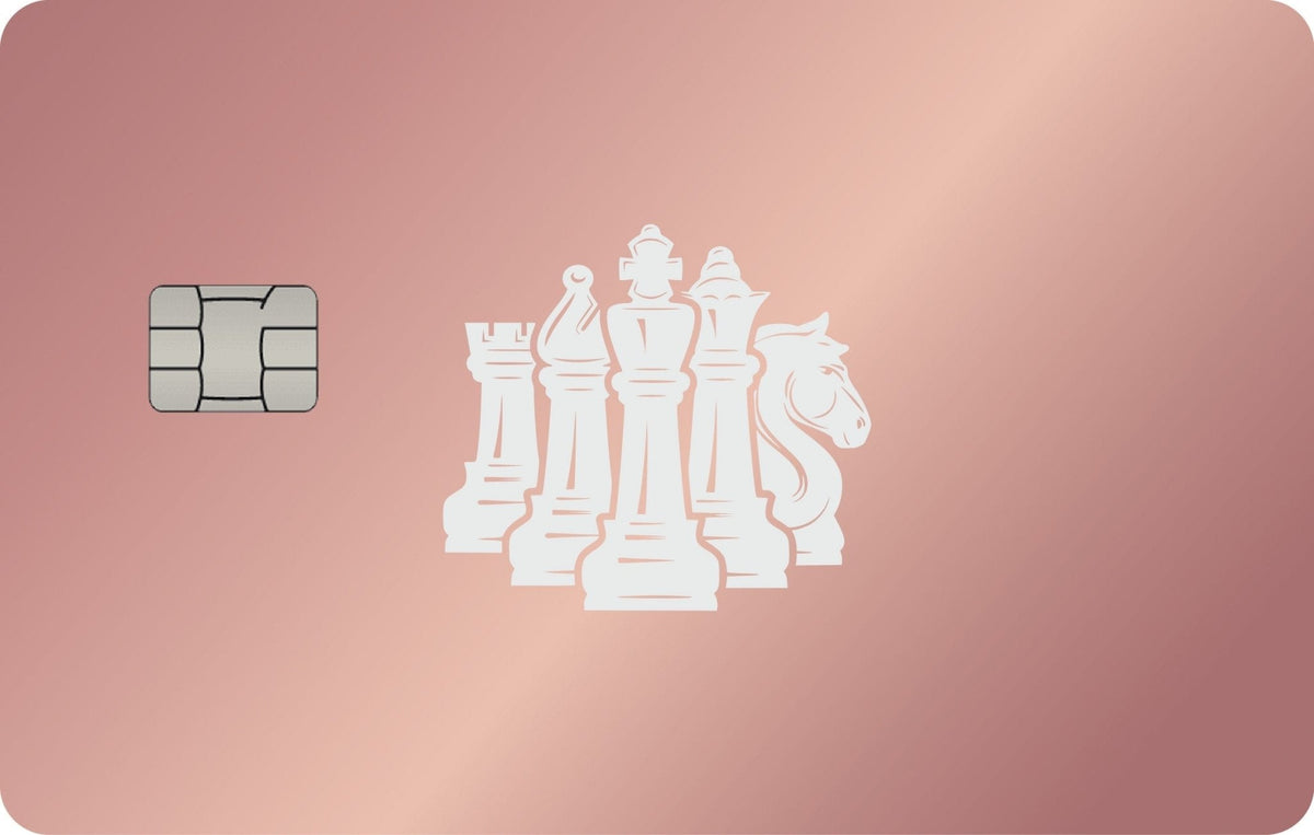 Chess metal card, engraved stainless steel by Metacards (view 2 of 6)