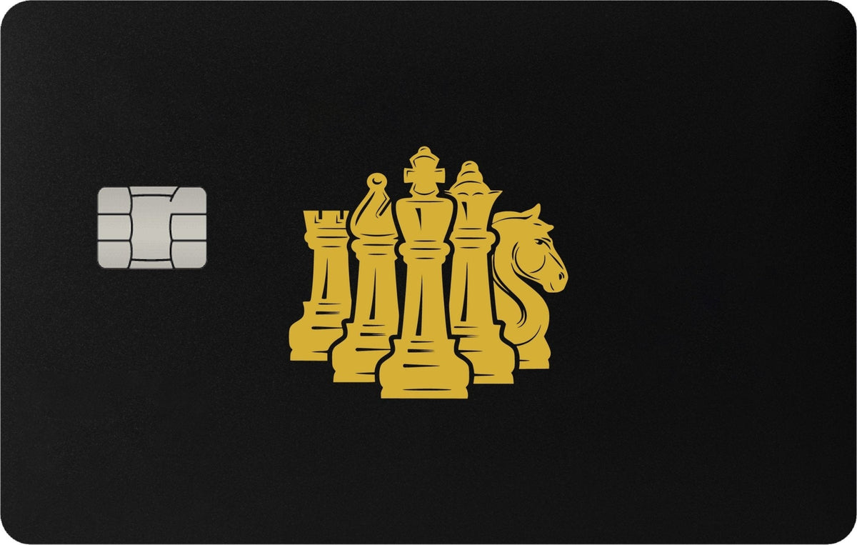 Chess metal card, engraved stainless steel by Metacards (view 6 of 6)
