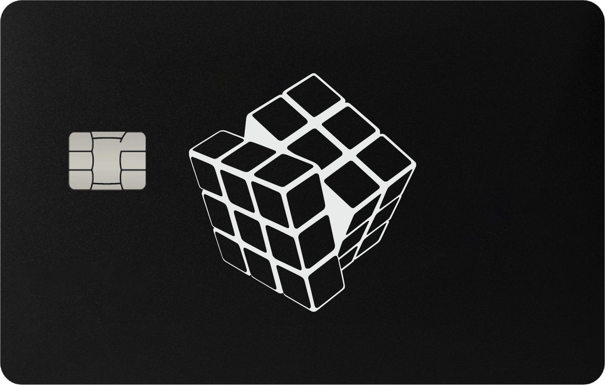 Cube metal card, engraved stainless steel by Metacards (view 6 of 7)