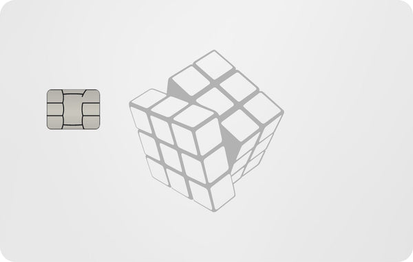 Cube metal card, engraved stainless steel by Metacards (view 1 of 7)