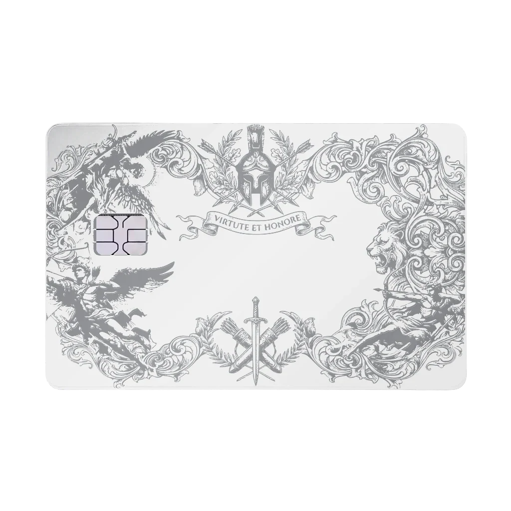 Dragon Emblem metal card in White