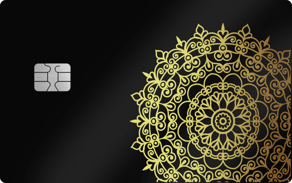 Golden Mandala metal card