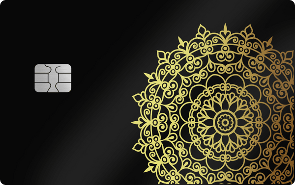 Golden Mandala metal card