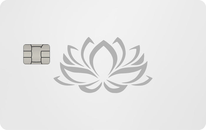 Lotus metal card, engraved stainless steel by Metacards (view 1 of 6)