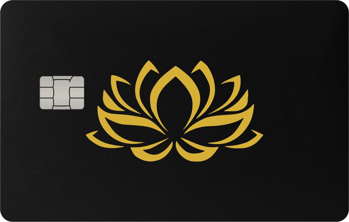 Lotus metal card, engraved stainless steel by Metacards (view 2 of 6)