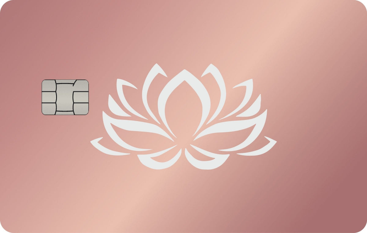 Lotus metal card, engraved stainless steel by Metacards (view 4 of 6)