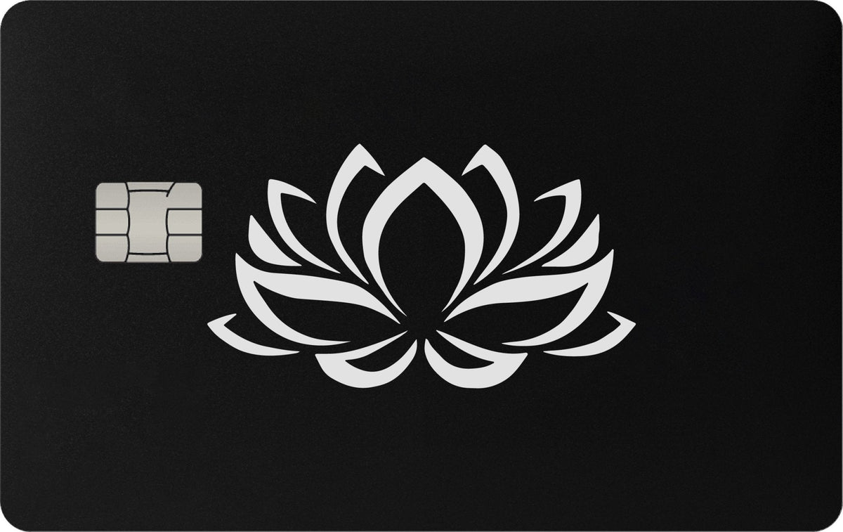Lotus metal card, engraved stainless steel by Metacards (view 6 of 6)