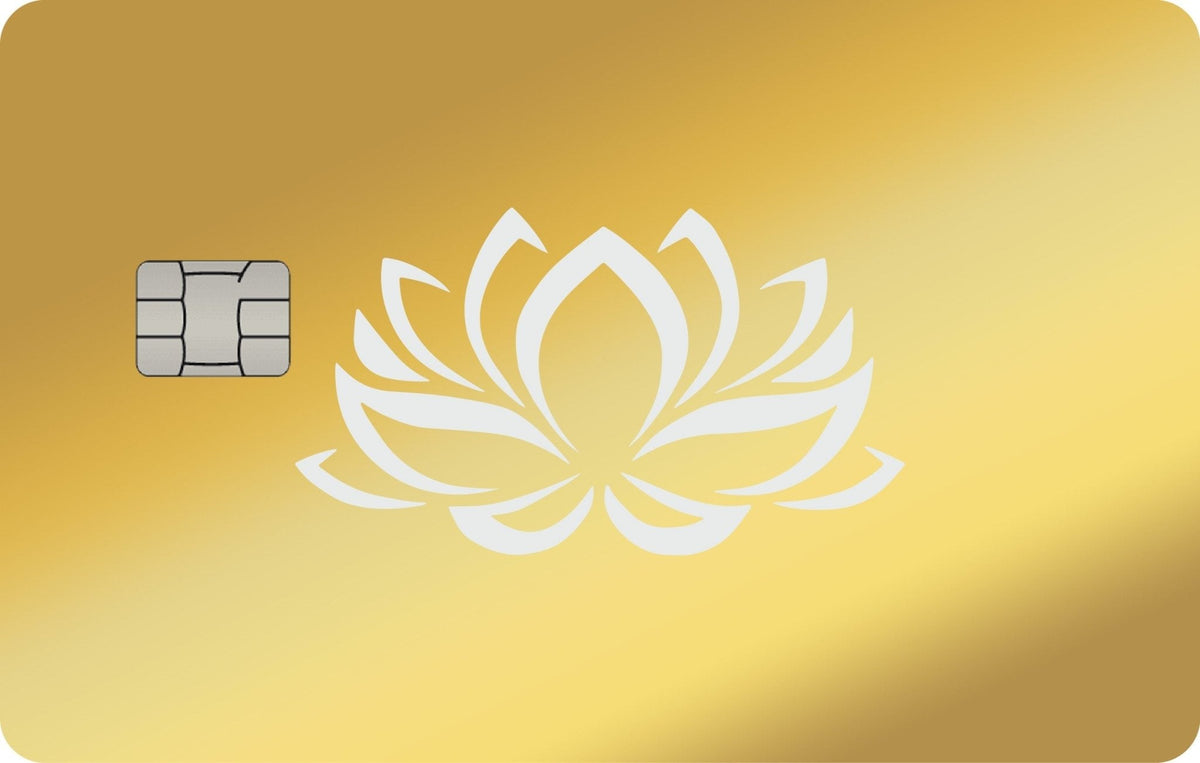 Lotus metal card, engraved stainless steel by Metacards (view 3 of 6)