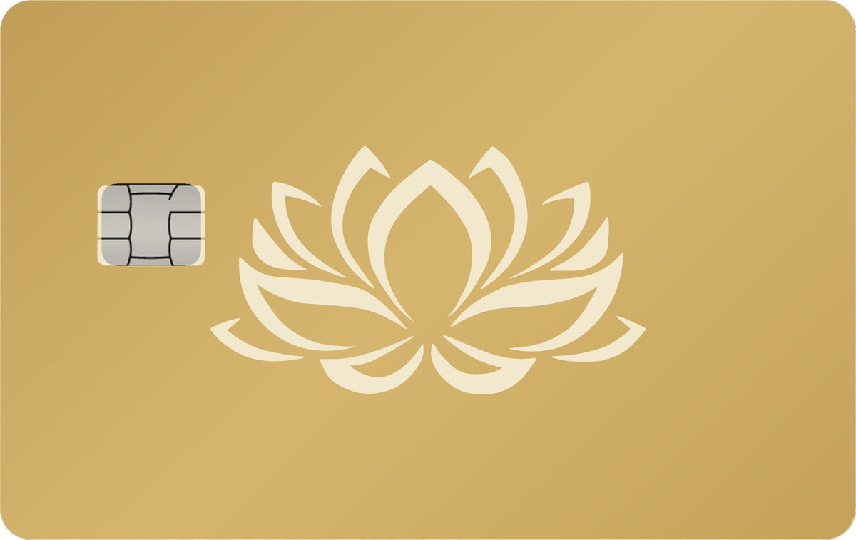 Lotus metal card in Matte Gold