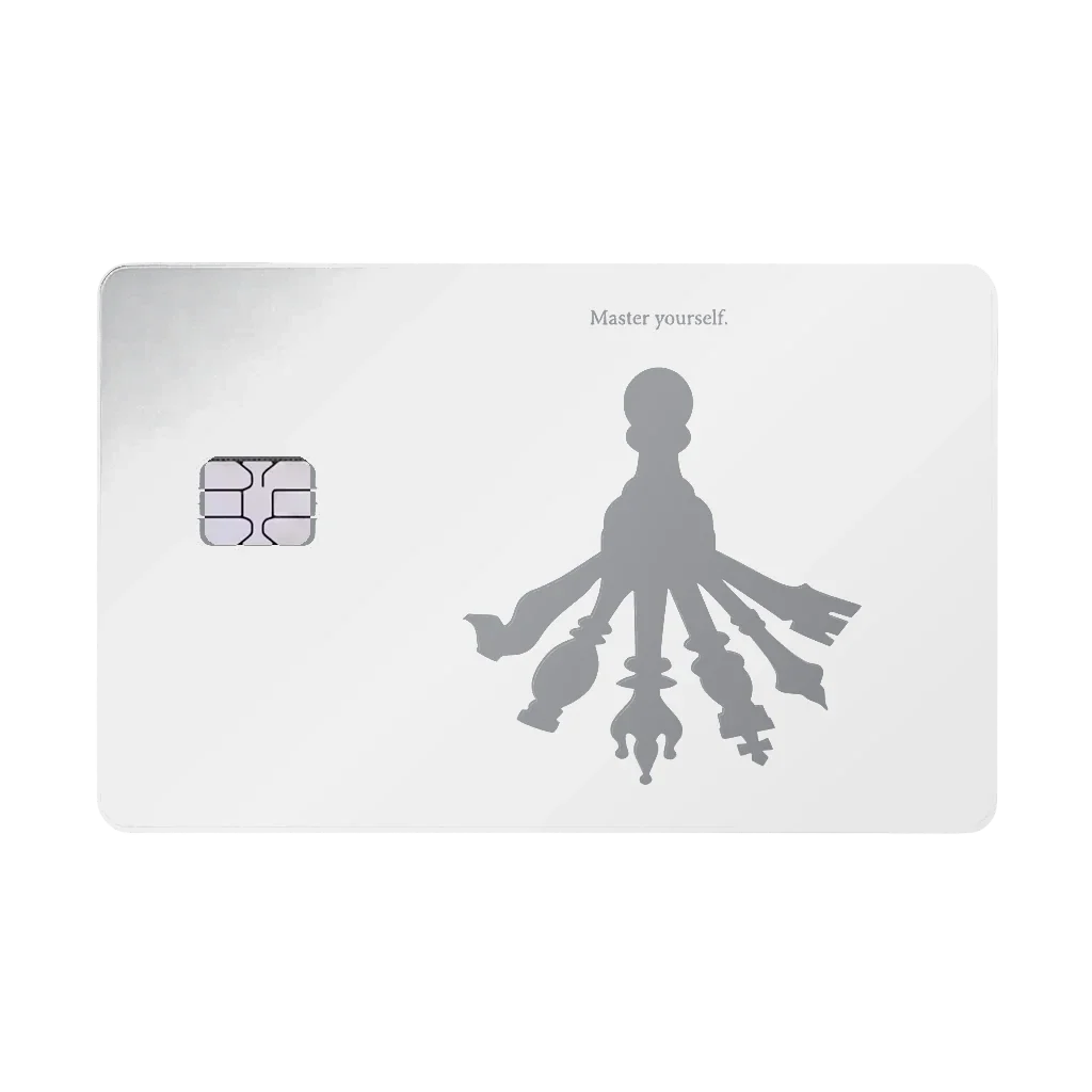 Master Yourself metal card in White