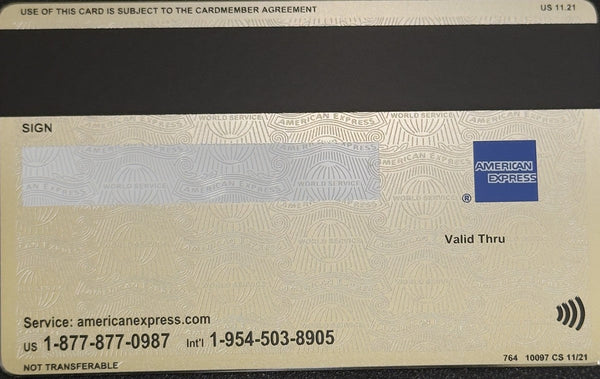 Amex, Amex Platinum, back