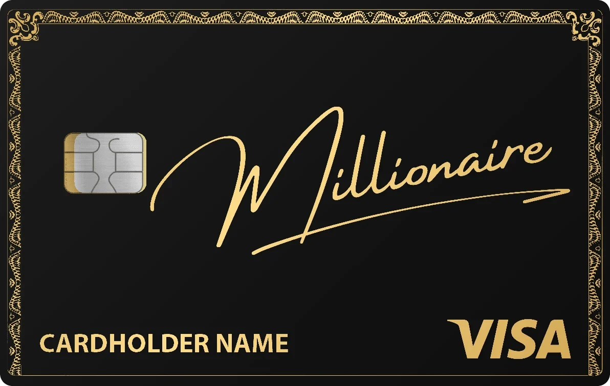 Millionaire metal card in Black Gold