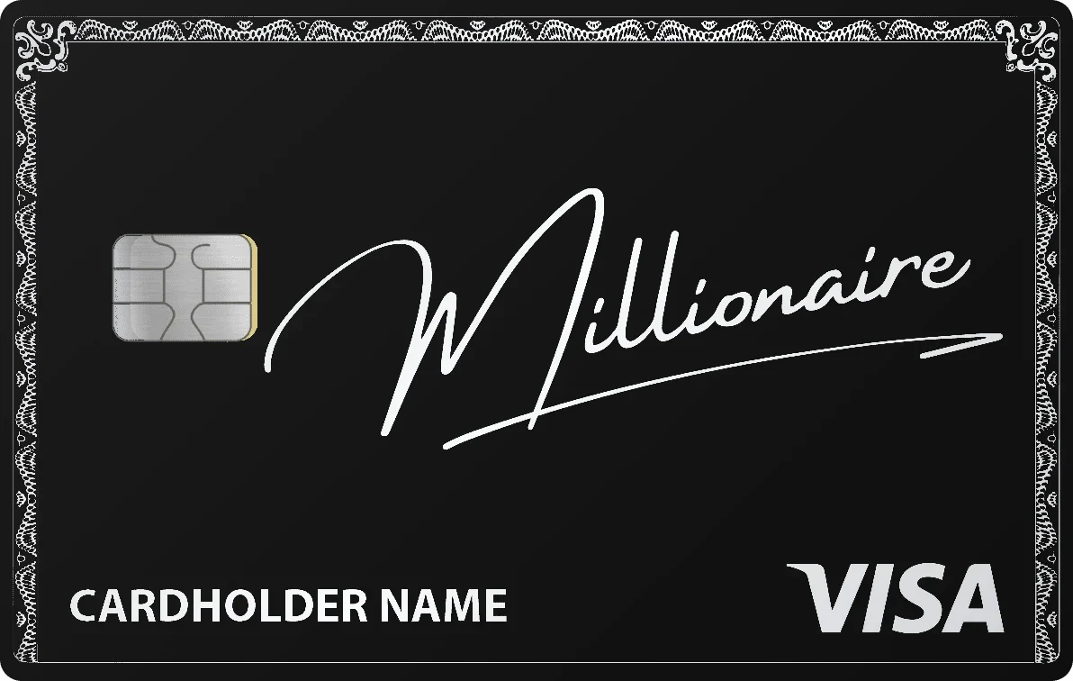 Millionaire metal card in Black Silver