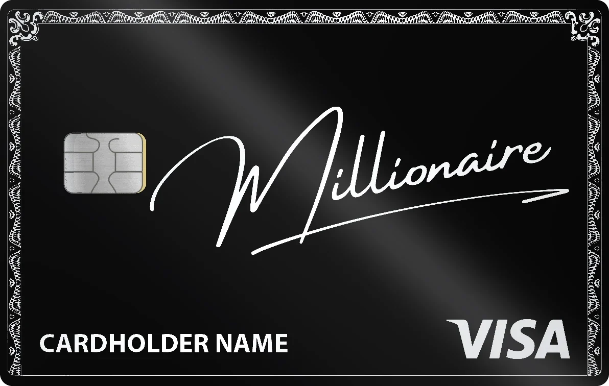 Millionaire metal card in Glossy Black Silver