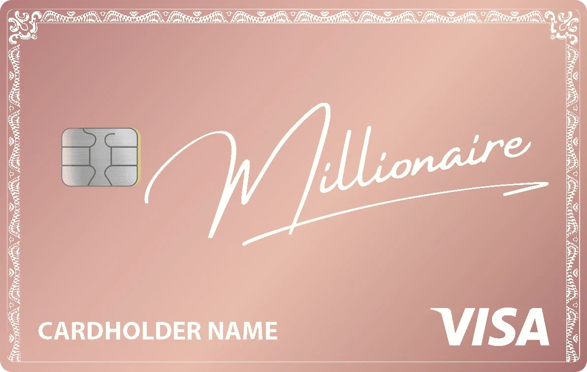Millionaire metal card in Glossy Rose Gold