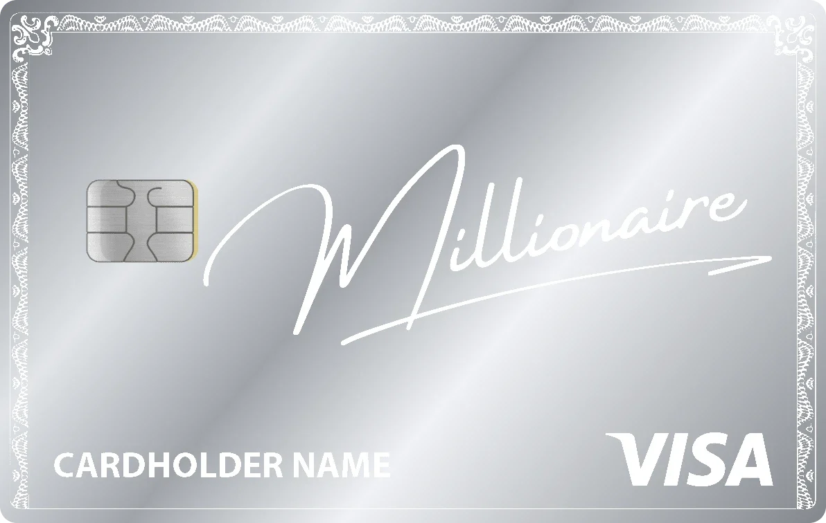 Millionaire metal card in Glossy Silver