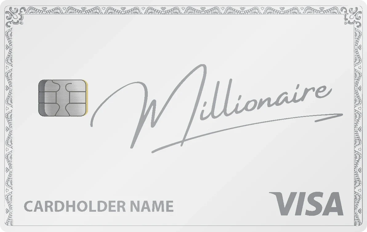 Millionaire metal card in White