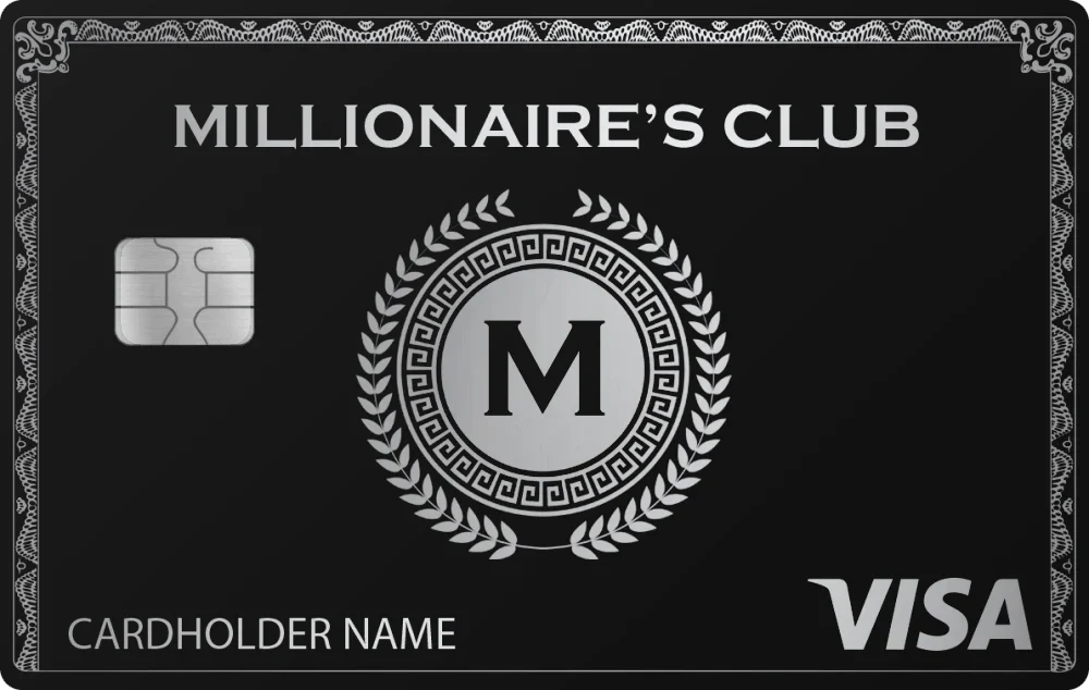 Millionaire's Club metal card in Black Silver