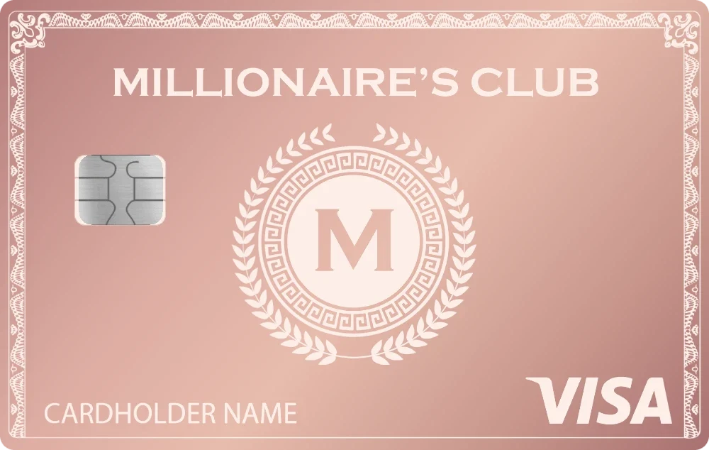 Millionaire's Club metal card in Glossy Rose Gold