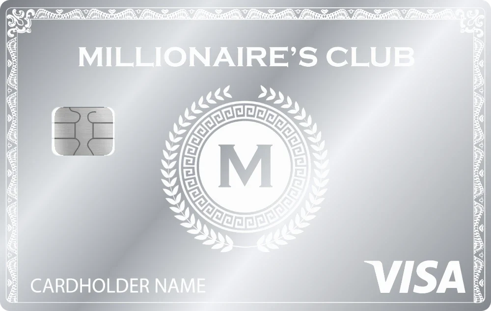 Millionaire's Club metal card in Glossy Silver