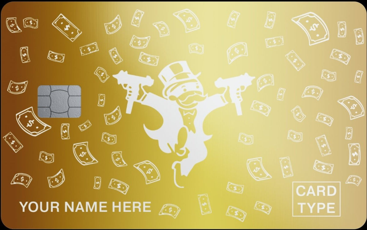 Money Rain metal card, engraved stainless steel by Metacards (view 4 of 6)