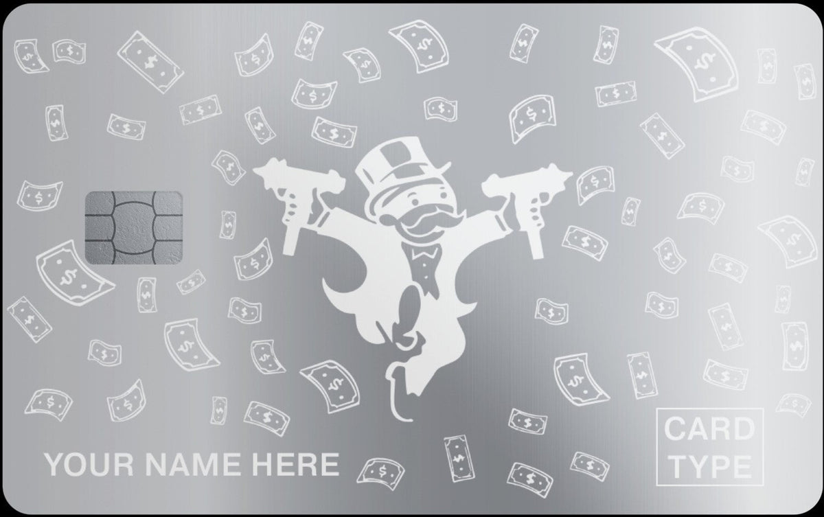 Money Rain metal card, engraved stainless steel by Metacards (view 6 of 6)