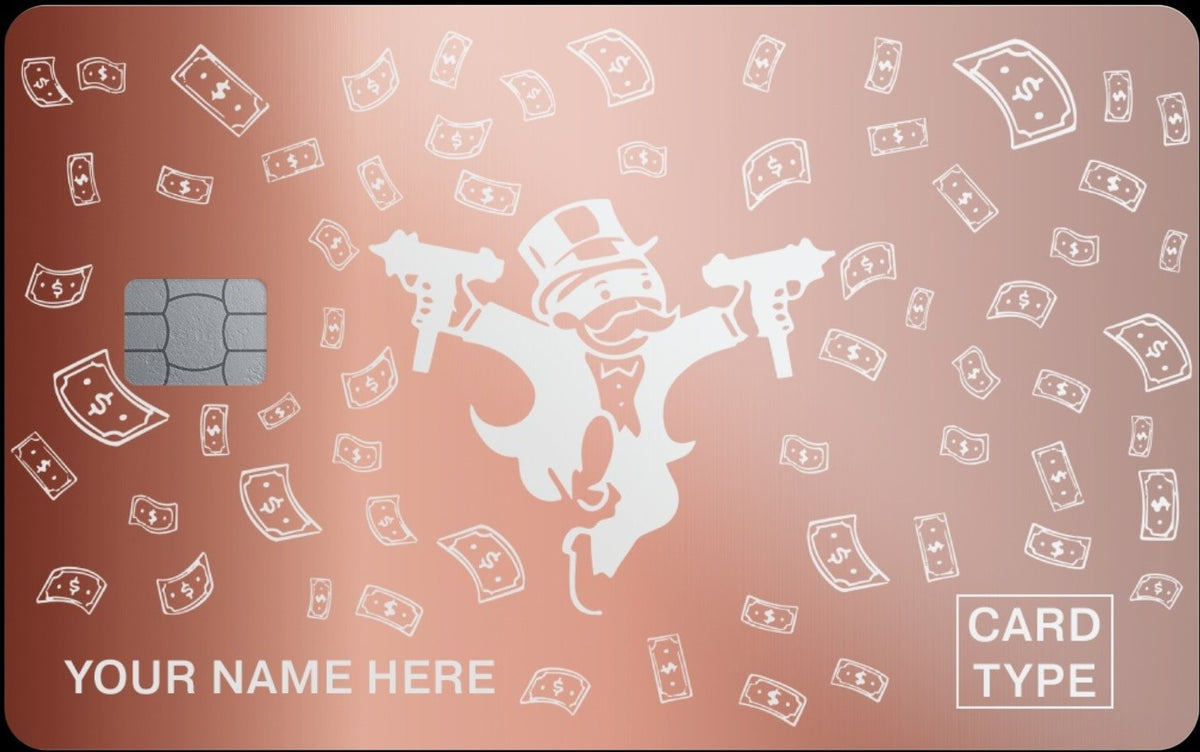 Money Rain metal card, engraved stainless steel by Metacards (view 5 of 6)
