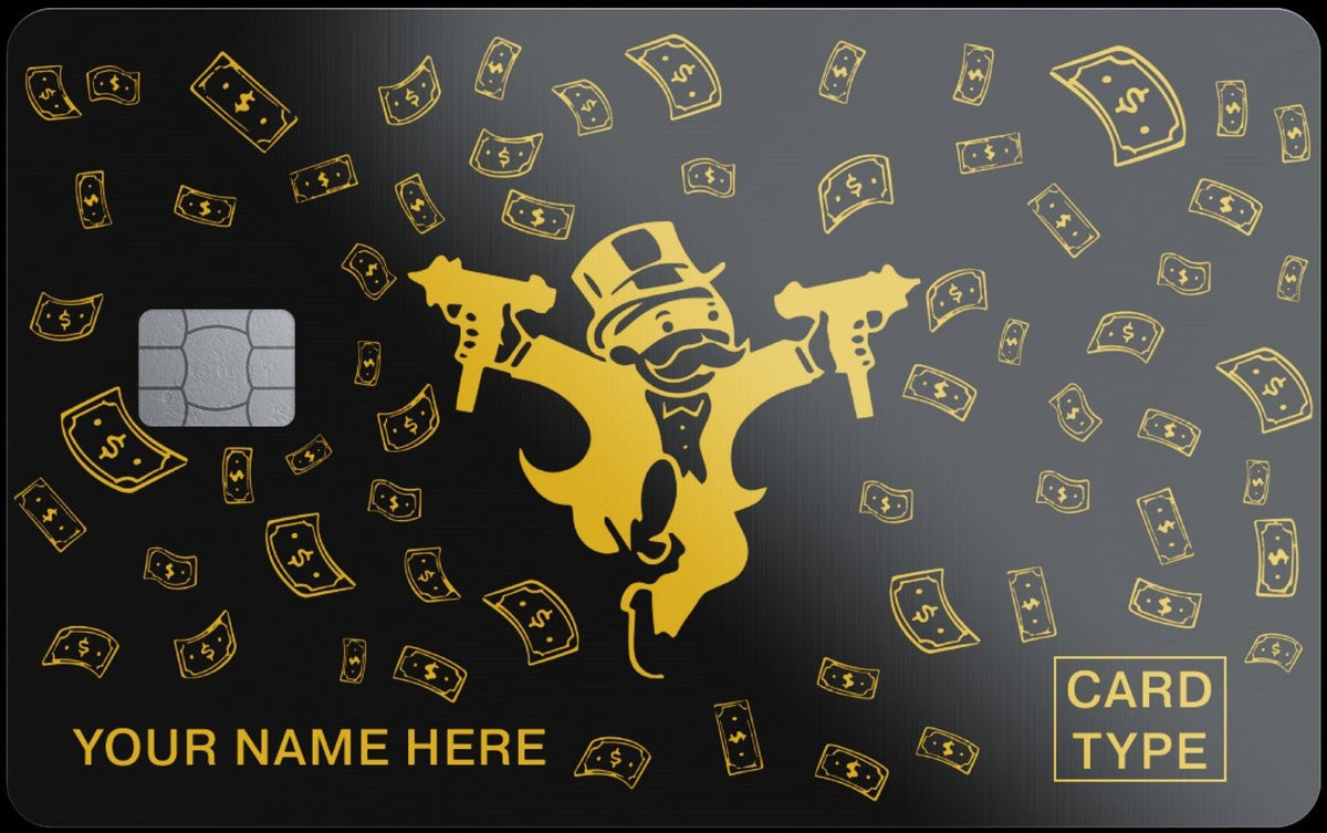 Money Rain metal card, engraved stainless steel by Metacards (view 2 of 6)