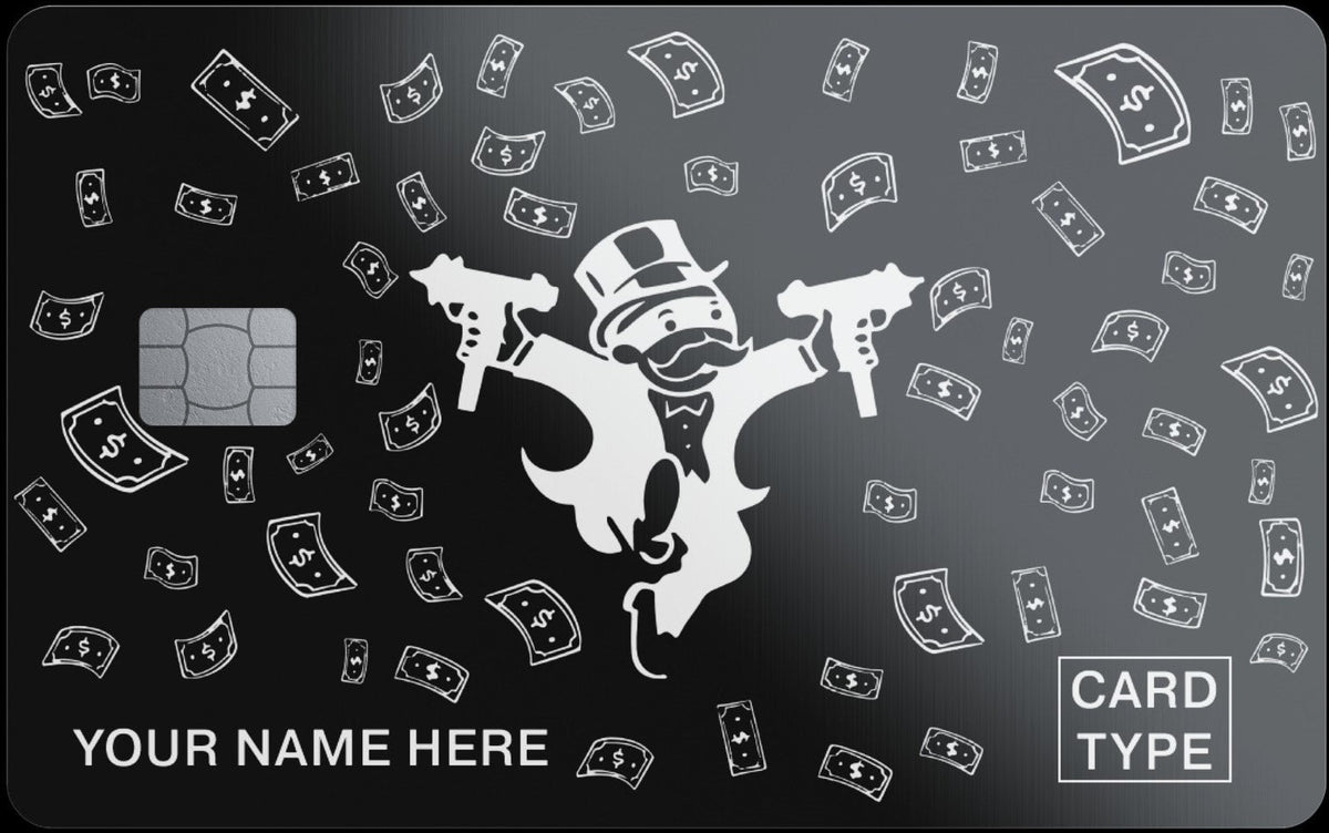 Money Rain metal card, engraved stainless steel by Metacards (view 3 of 6)