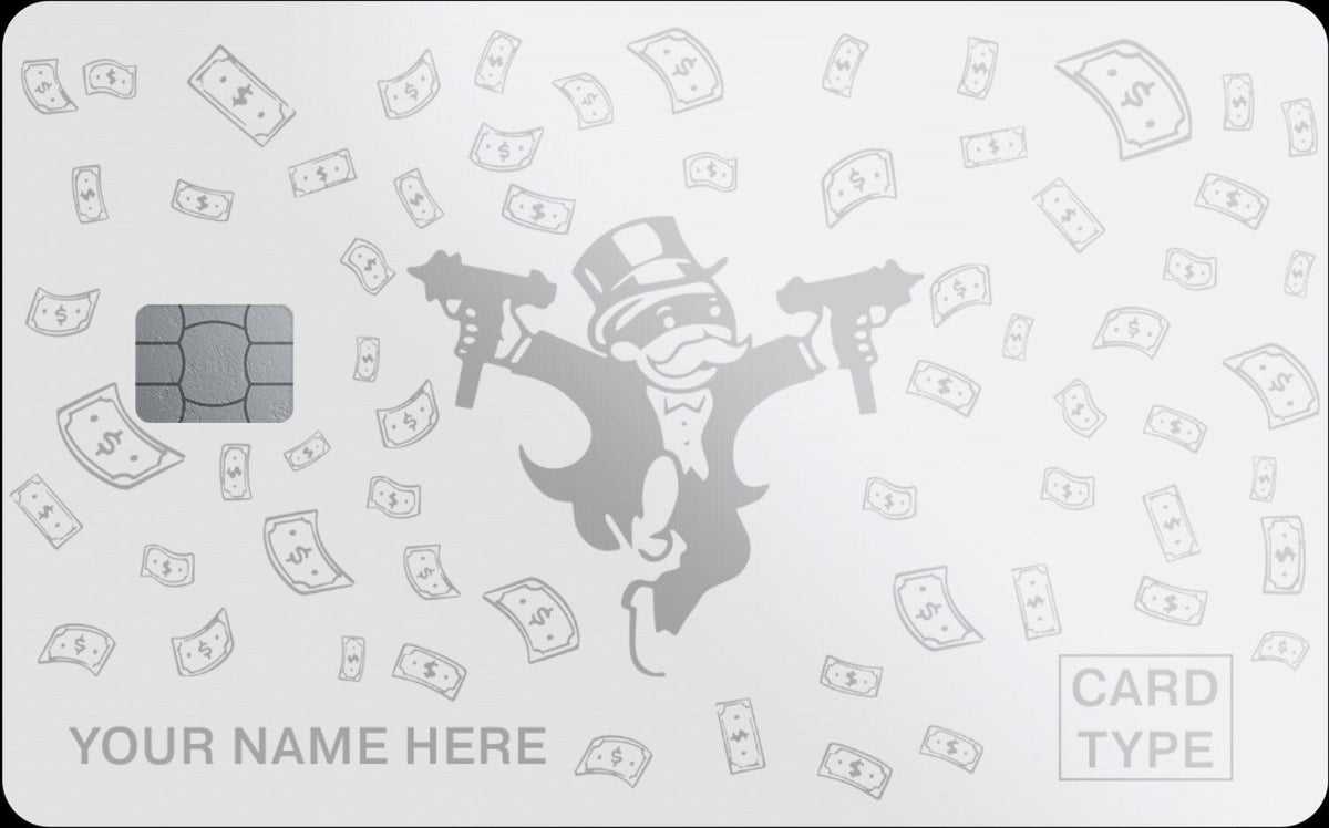 Money Rain metal card, engraved stainless steel by Metacards (view 1 of 6)