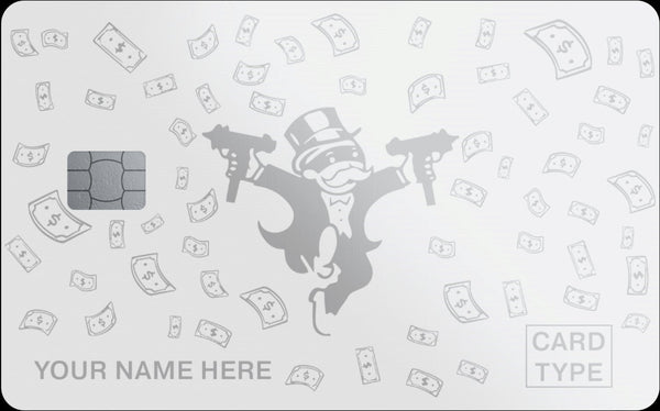 Money Rain metal card, engraved stainless steel by Metacards (view 1 of 6)